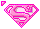 pink superman symbol