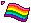 pink stripe rainbow flag